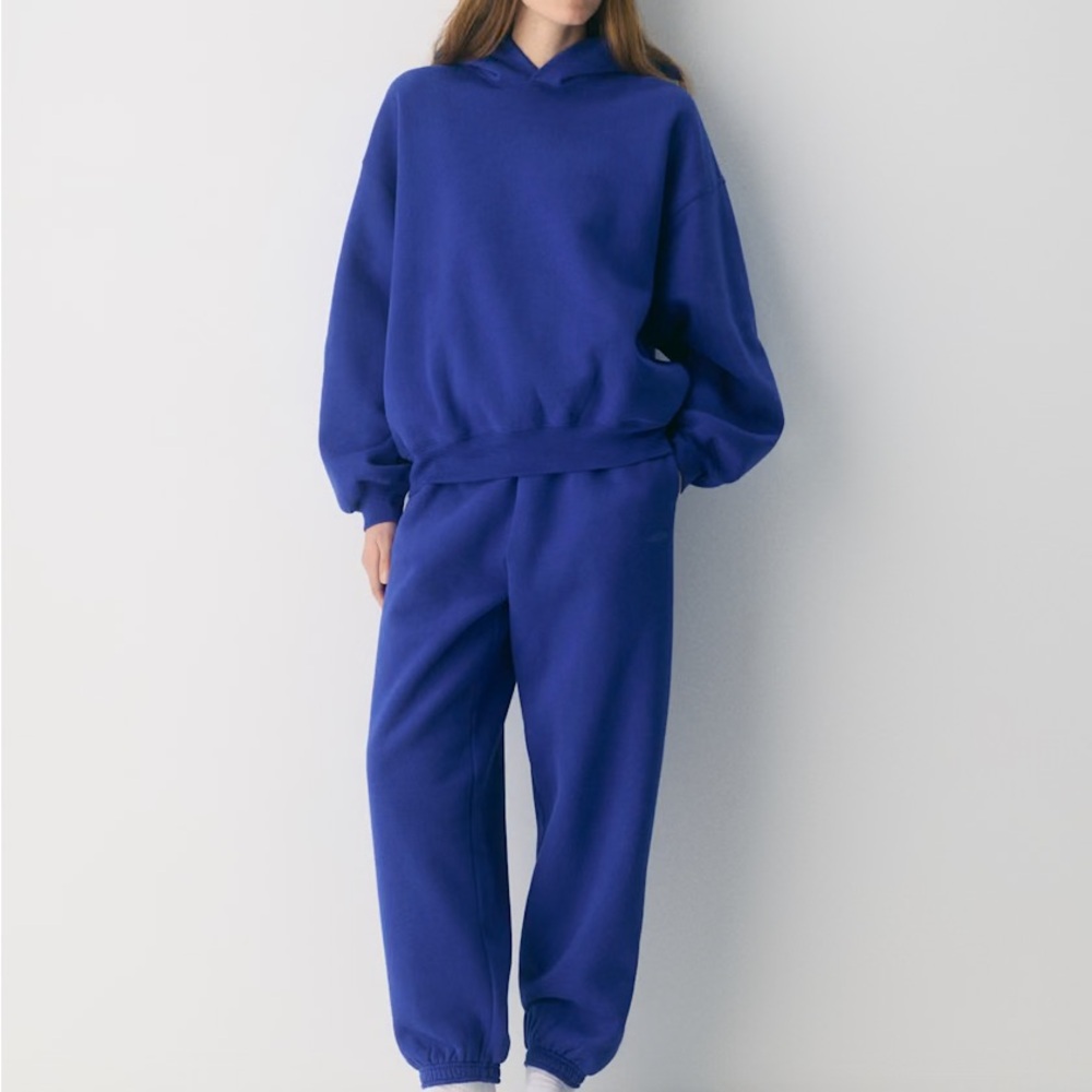 Blue Hoodie and Sweatpants Set